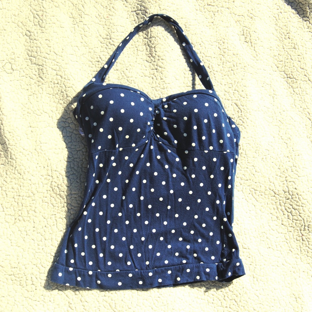 Halter polka dot top